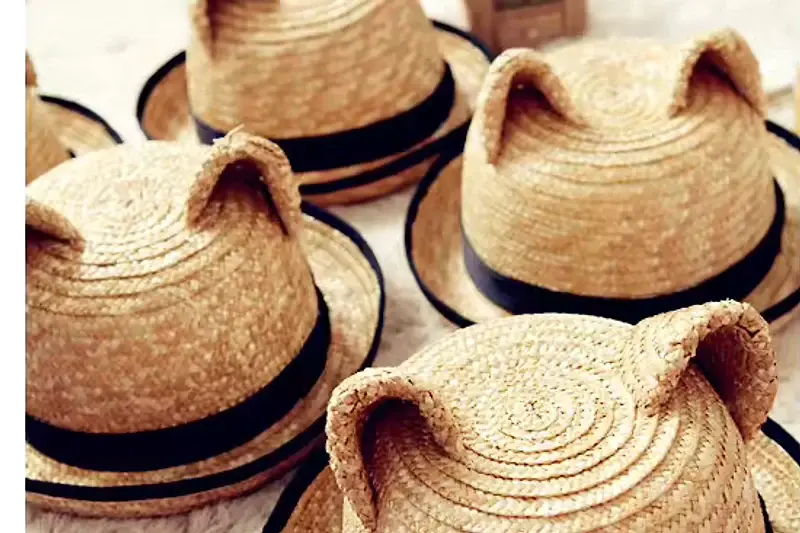 Custom kids straw hats