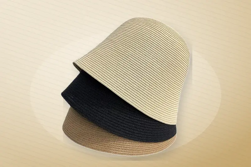 Custom straw bucket hats